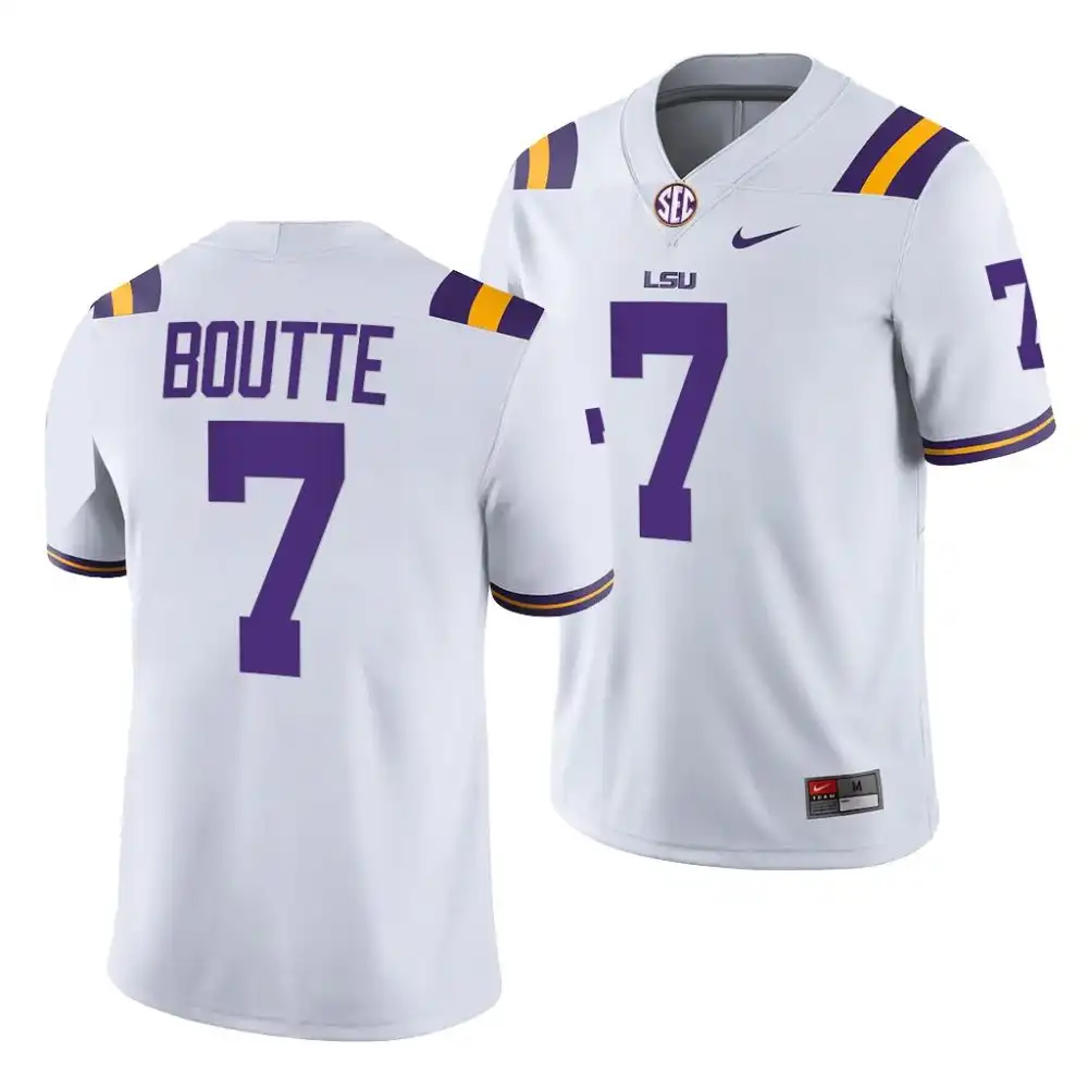 Men's LSU Tigers Kayshon Boutte #7 2022 Top WR White NCAA Football Jersey